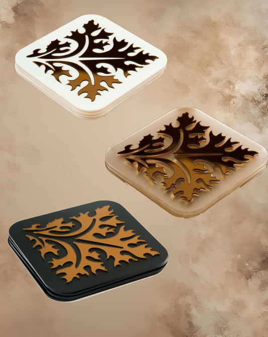 Regal Oakleaf Copper Coasters