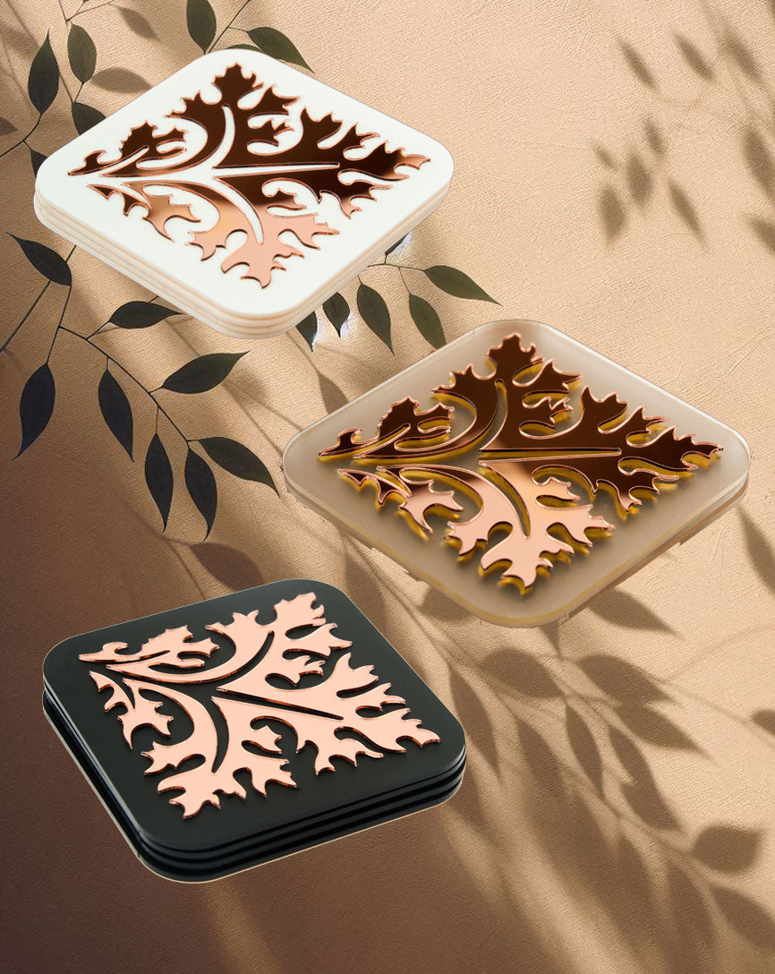 Regal Oakleaf RoseGold Coasters