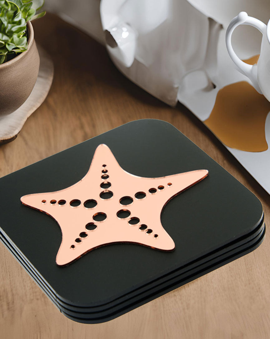 Cocoa Star Splash RoseGold Trivets