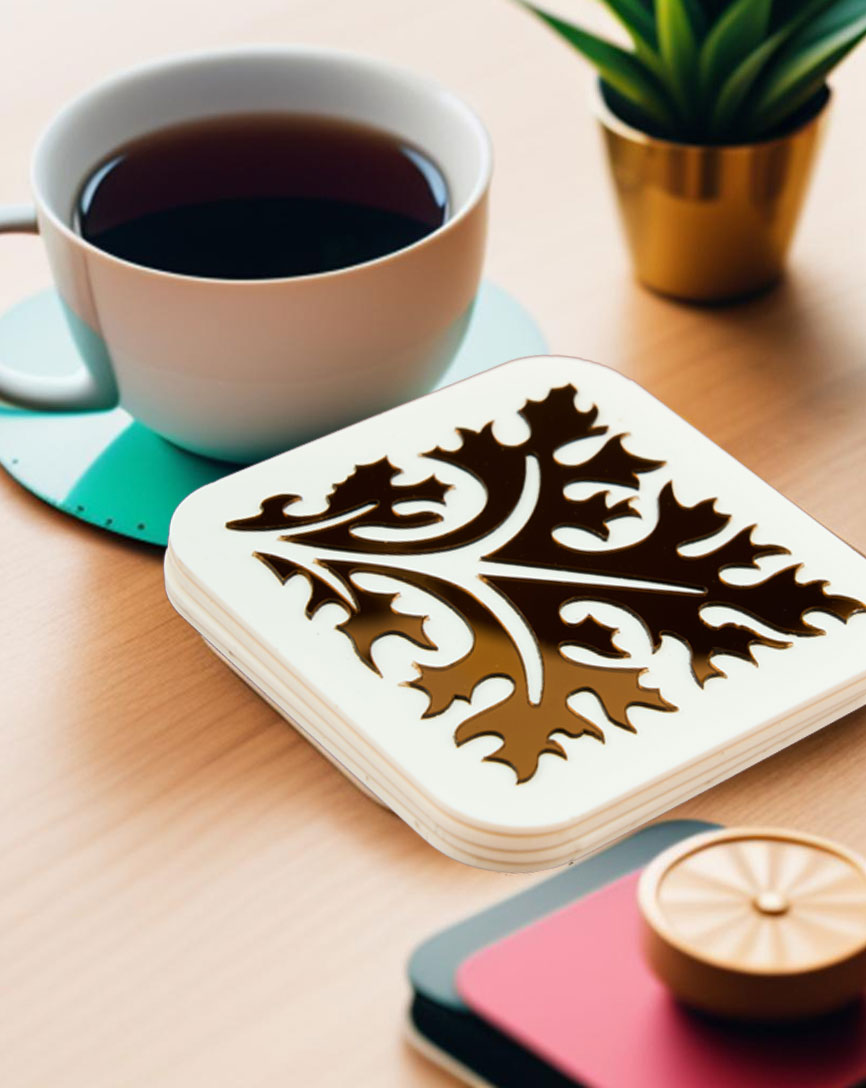 Regal Oakleaf Copper Coasters