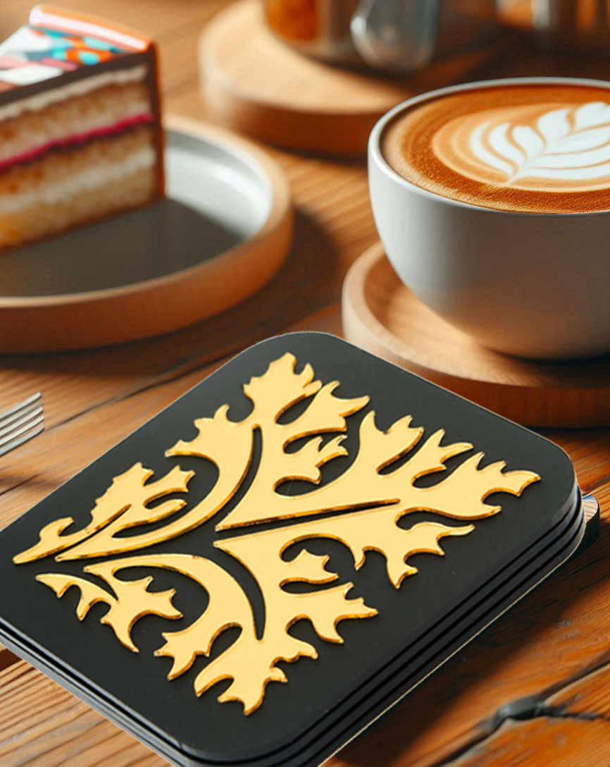 Regal Oakleaf Gold Coasters